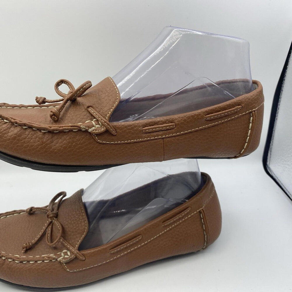 St Johns Bay Nexter Suede Slip-on Loafers Women 7 Flat Moccasin Shoe Brown - Picture 8 of 12